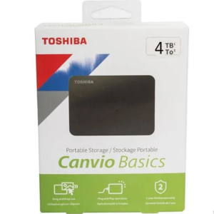 Toshiba Canvio Basics 4TB 2.5" External Hard Drive USB 3.2 Black (HDTB540EK3CA)