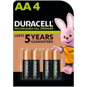 Duracell AA Rechargeable Battery 2500 mAh – 4‑Pack