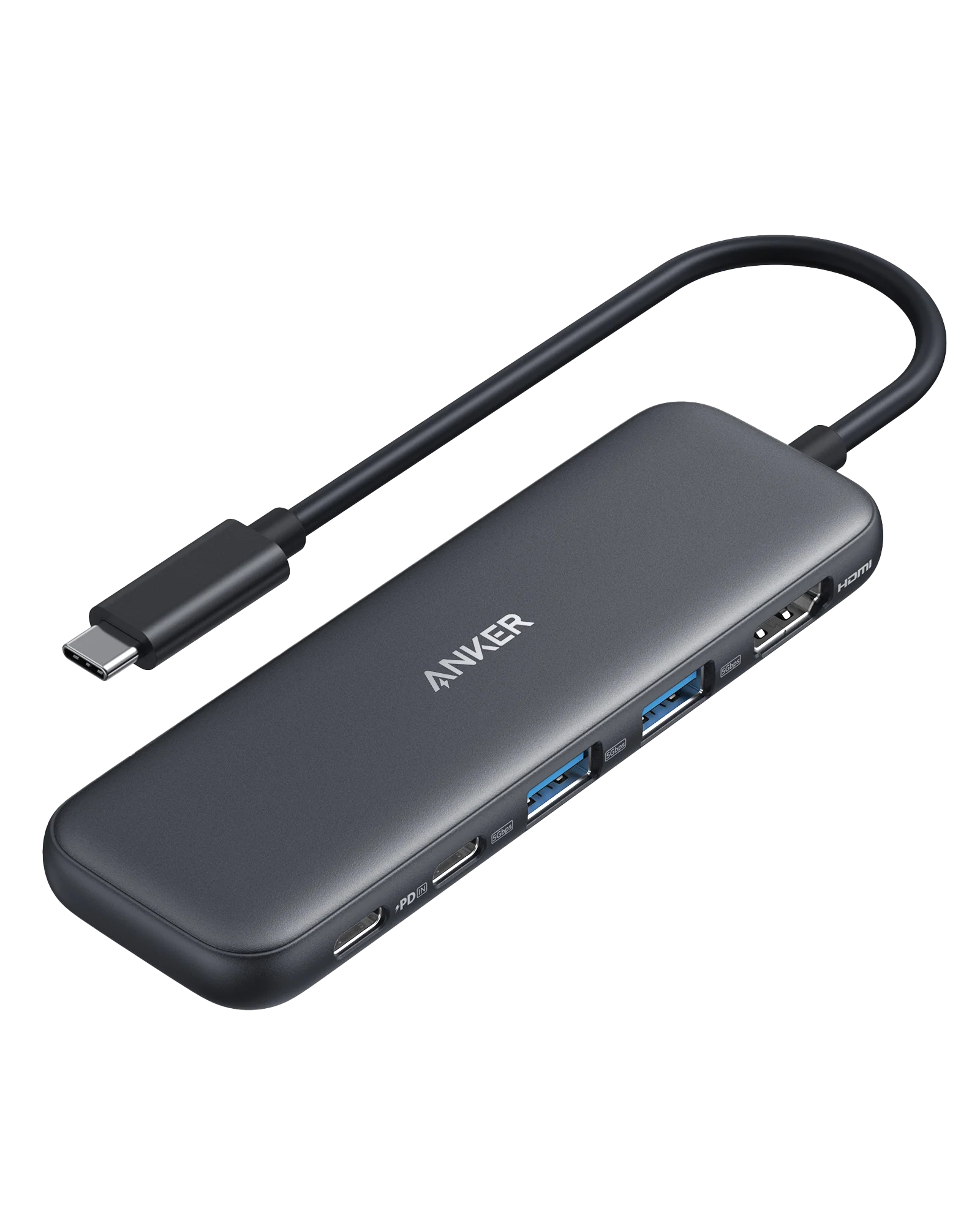 Anker 332 USB-C Hub (5-in-1, 100W) – A8355H11 – Black