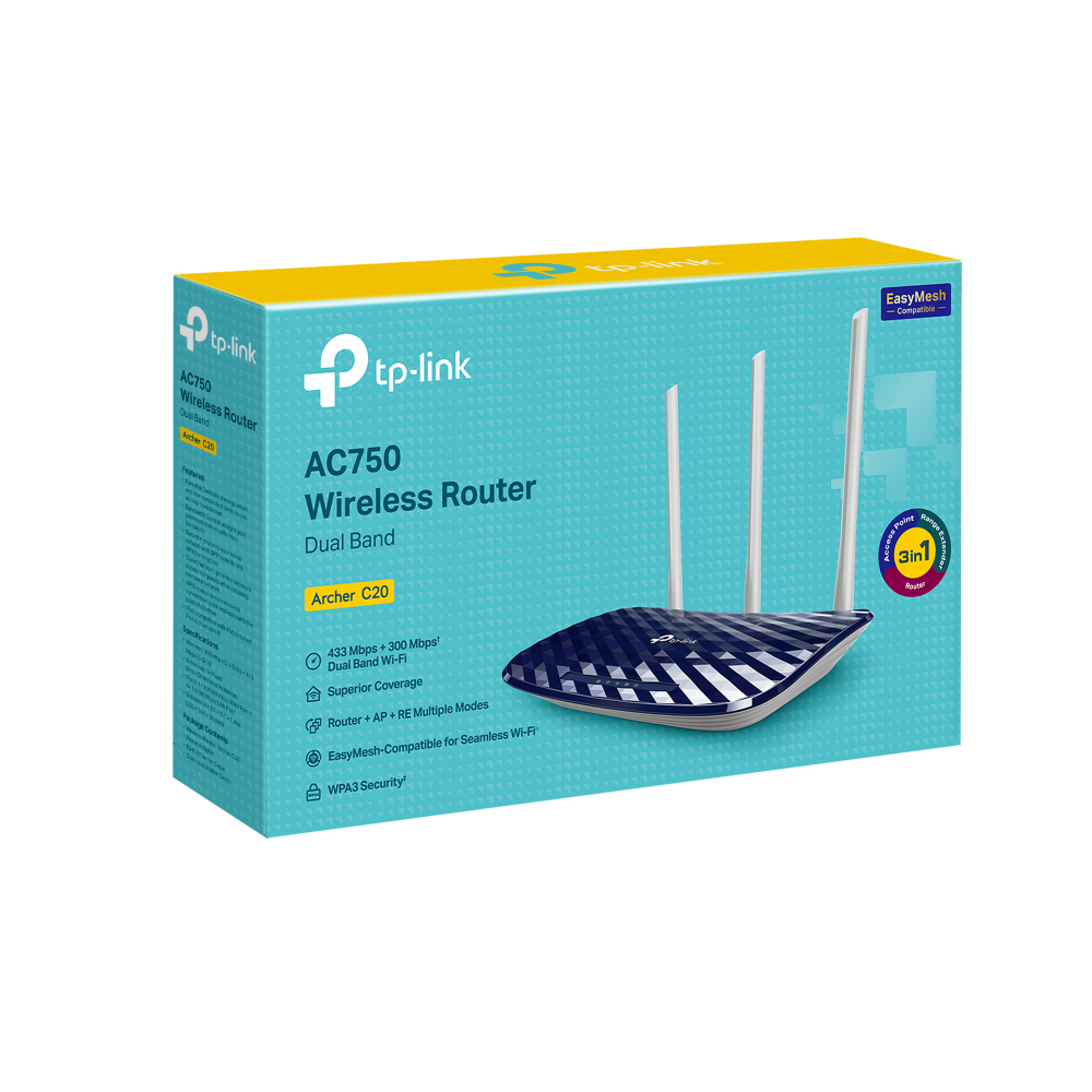 TP-Link Archer C20 AC750 Wireless Dual Band Router - Image 2