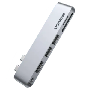 UGREEN USB‑C Dual Thunderbolt Hub CM380 – 6‑in‑2 Adapter