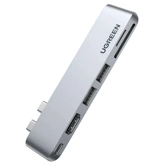 UGREEN USB‑C Dual Thunderbolt Hub CM380 – 6‑in‑2 Adapter