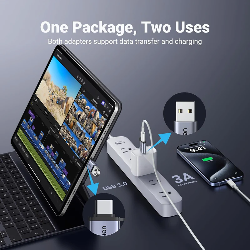 UGREEN USB A Male to USB-C Female Adapter (UG- 50568) - Image 2