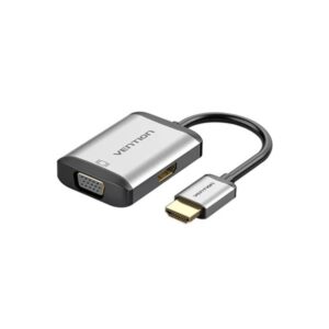 Vention HDMI to HDMI+VGA Converter 0.15M Gray Metal Type (AFVHB)