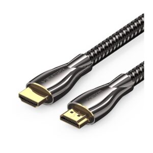 Vention Cotton Braided 4K HDMI Male to Male Cable 10M Black Zinc Alloy Type (ALMBL)