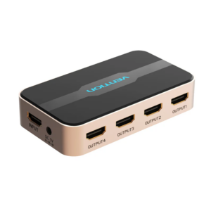 Vention 1 In 4 Out HDMI Splitter 4K@30Hz Gold Aluminum Alloy Type