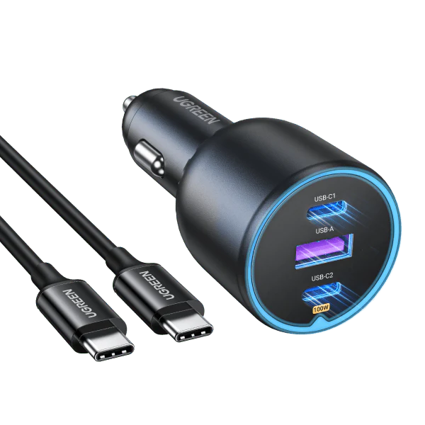 UGREEN 130W 3‑Port Fast Car Charger (EC705 / UG‑35025)