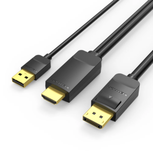Vention HDMI-A Male to DP Male HD Cable 1.5M Black (ABJBG)